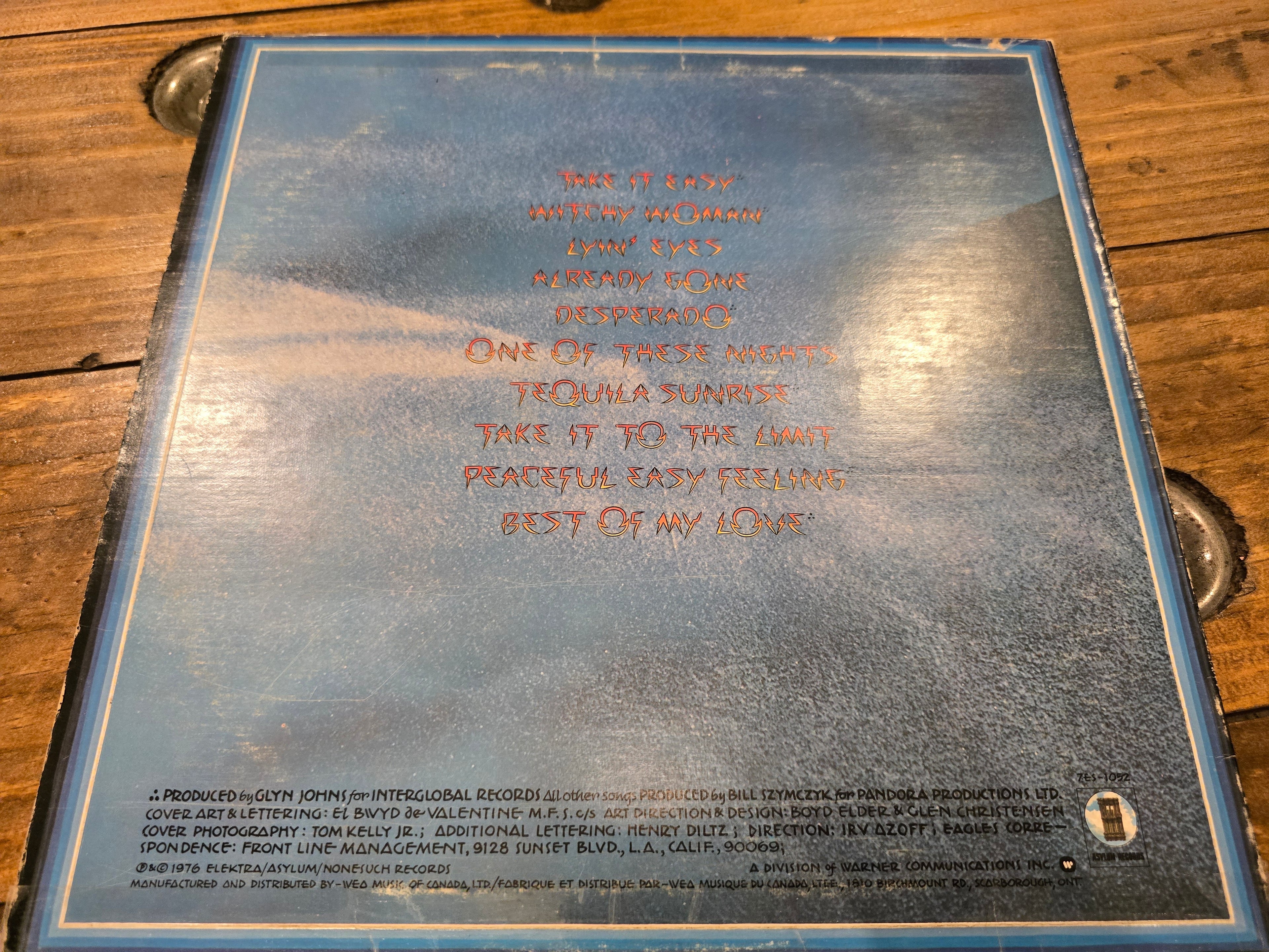 Eagles – Their Greatest Hits (1971-1975) (1976, LP, Asylum Records, ZES-1052)