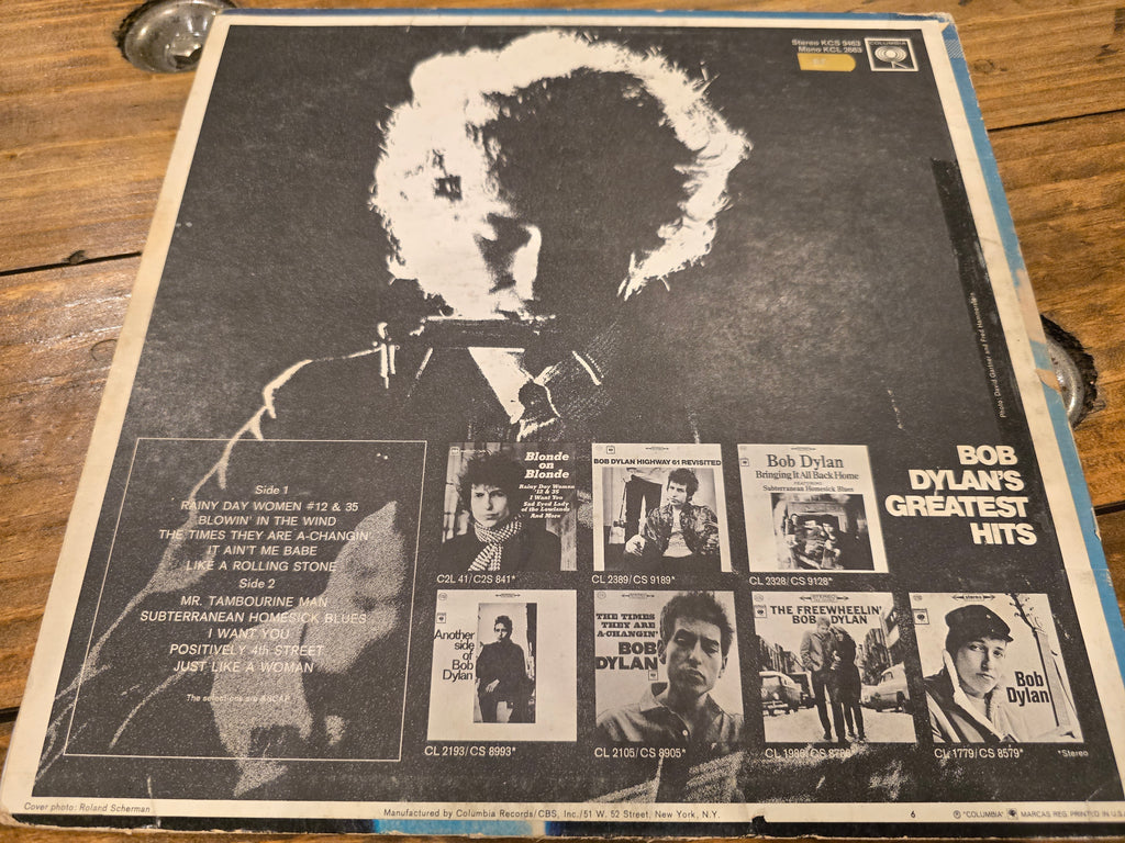 Bob Dylan – Bob Dylan's Greatest Hits (1967, LP, Columbia Records, KCS 9463)