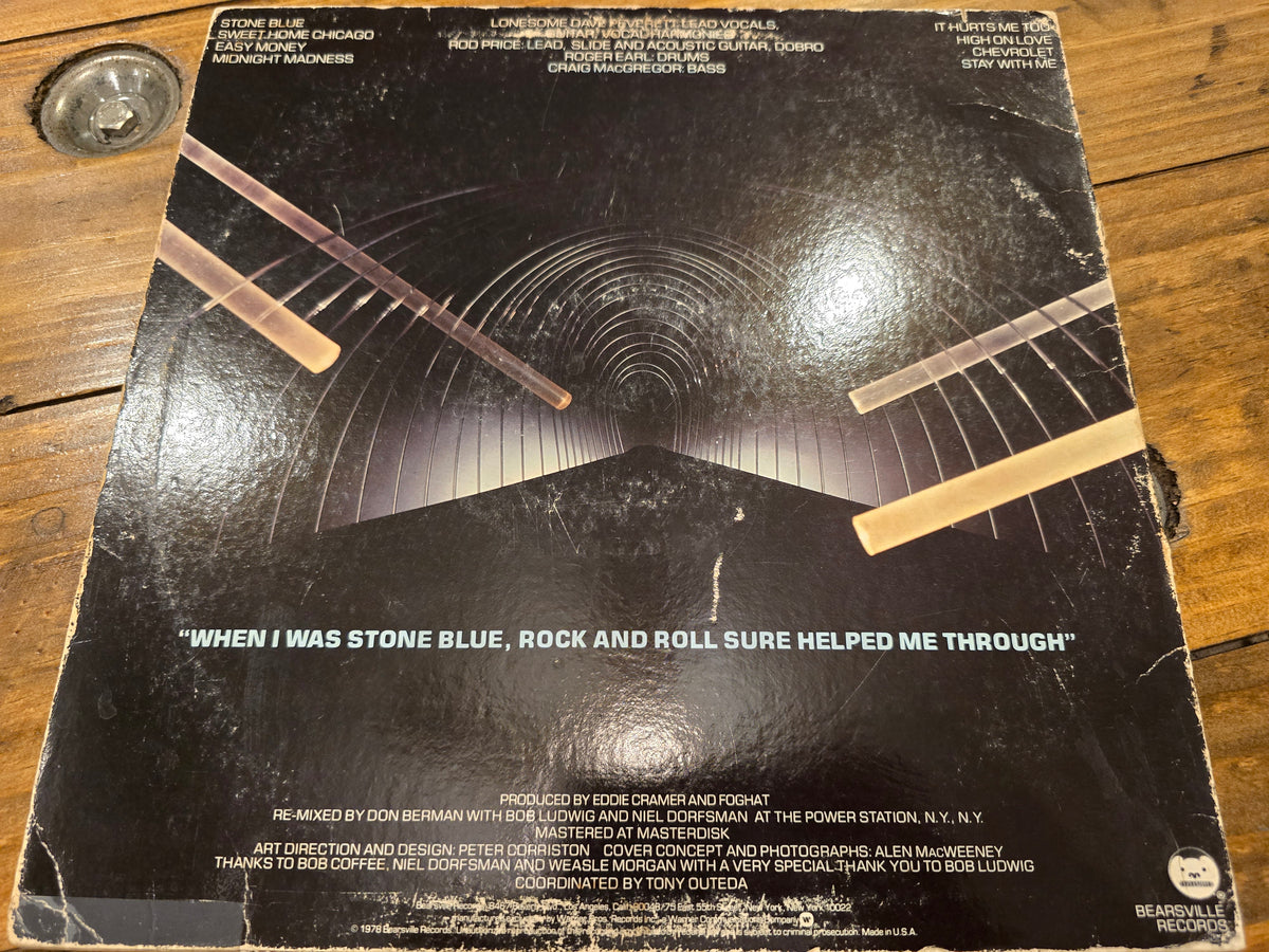 Foghat – Stone Blue (1978, LP, Bearsville Records, BRK-6877)