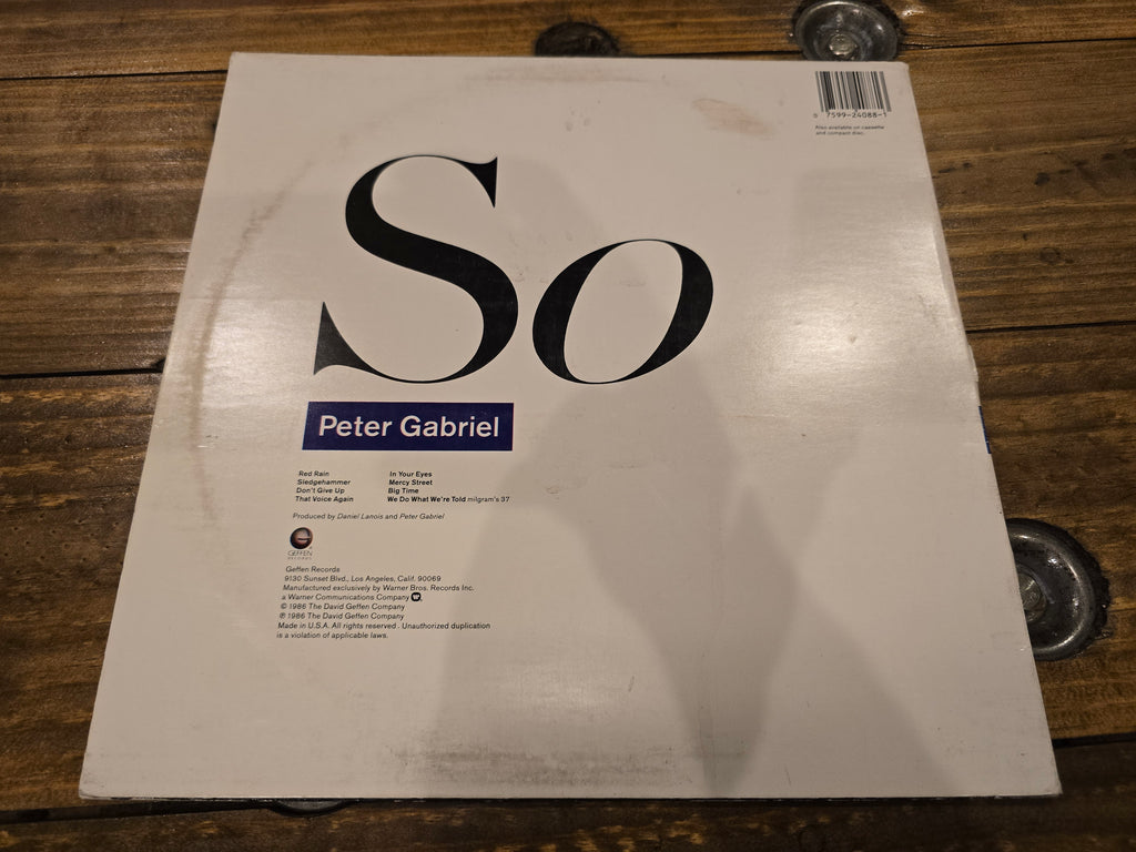 Peter Gabriel – So (1986, LP, Geffen Records, GHS 24088)