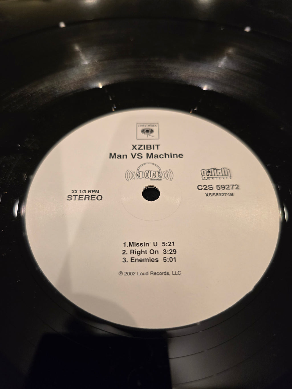 Xzibit – Man vs. Machine (2002, 2xLP, Columbia/Loud Records, C2S-59272, Promo)