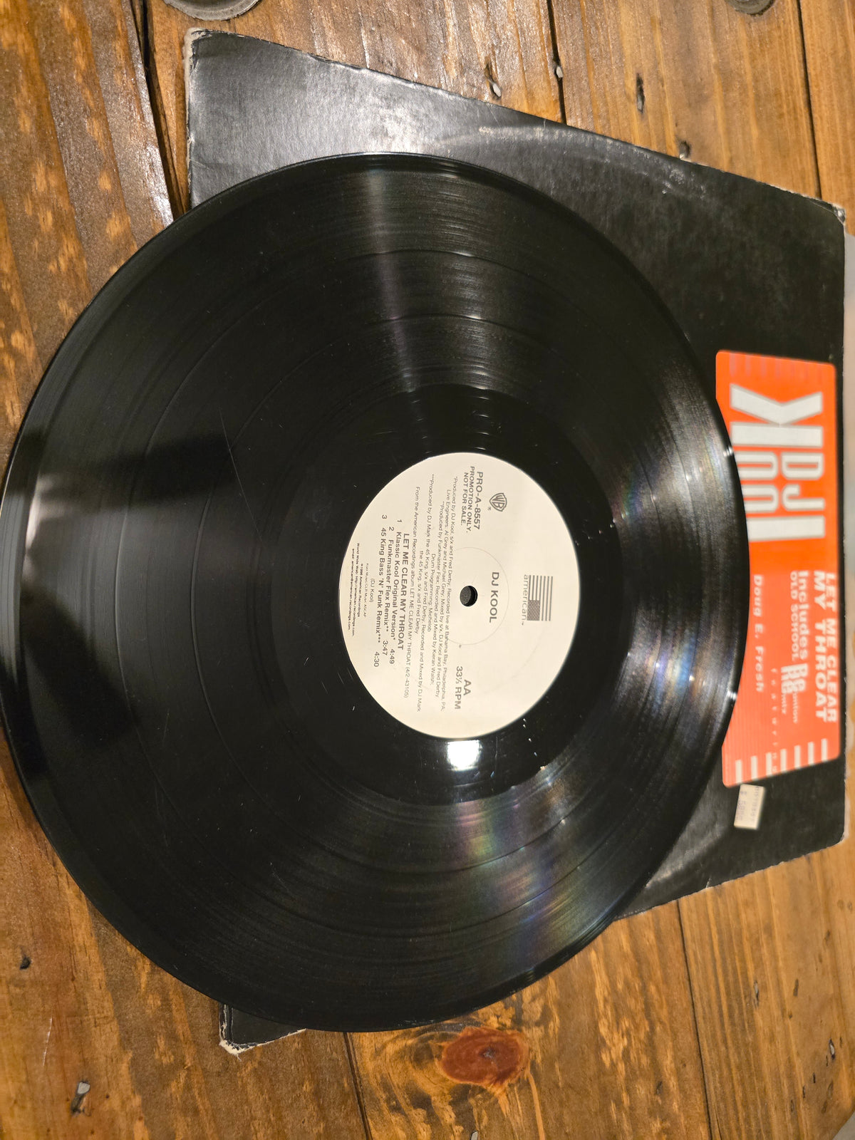 DJ Kool – Let Me Clear My Throat (1996, 12" Promo Single, American Recordings, PRO-A-8557)