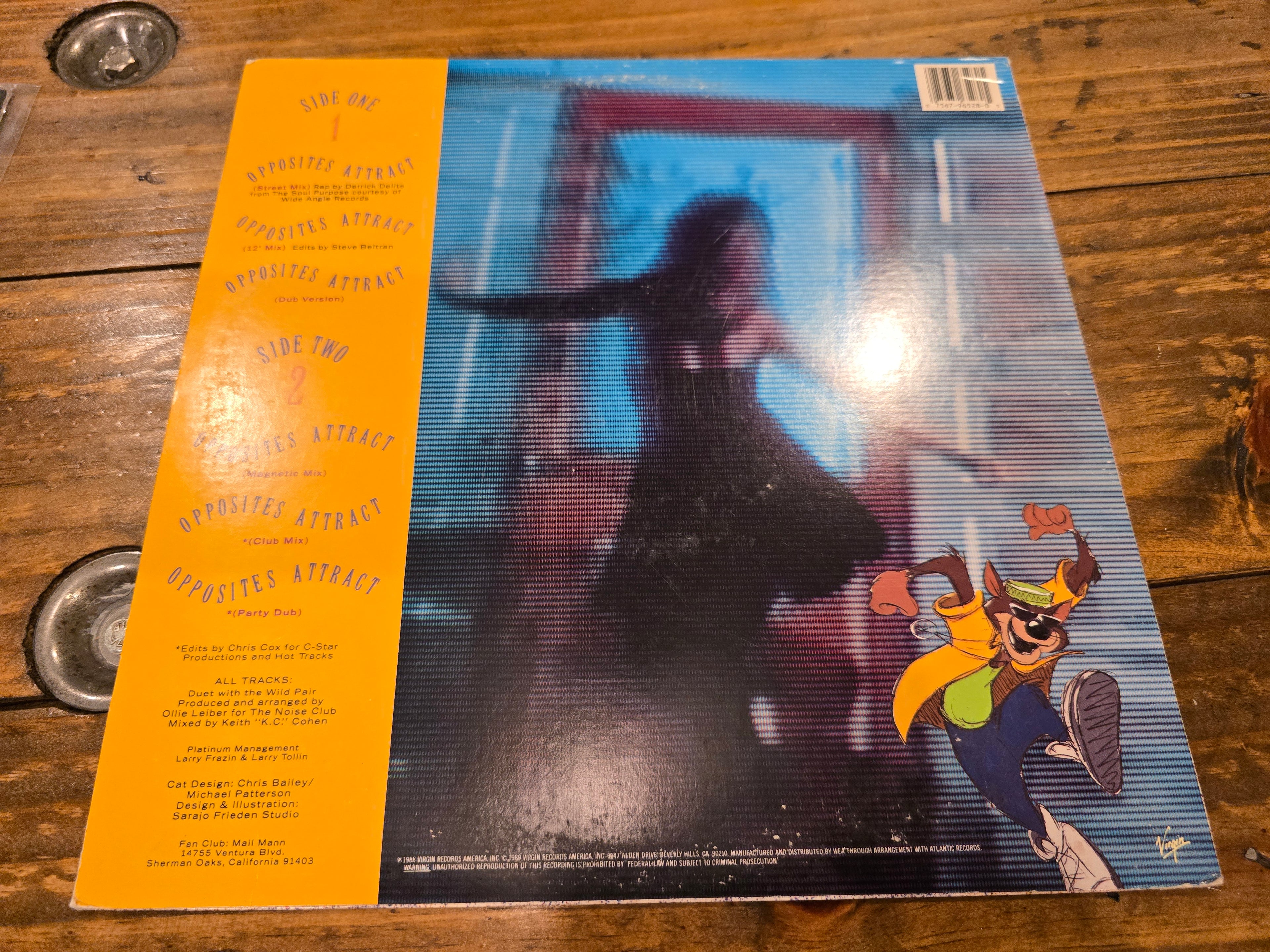 Paula Abdul – Opposites Attract (1989, 12" Single, Virgin/Captive, 0-96528)