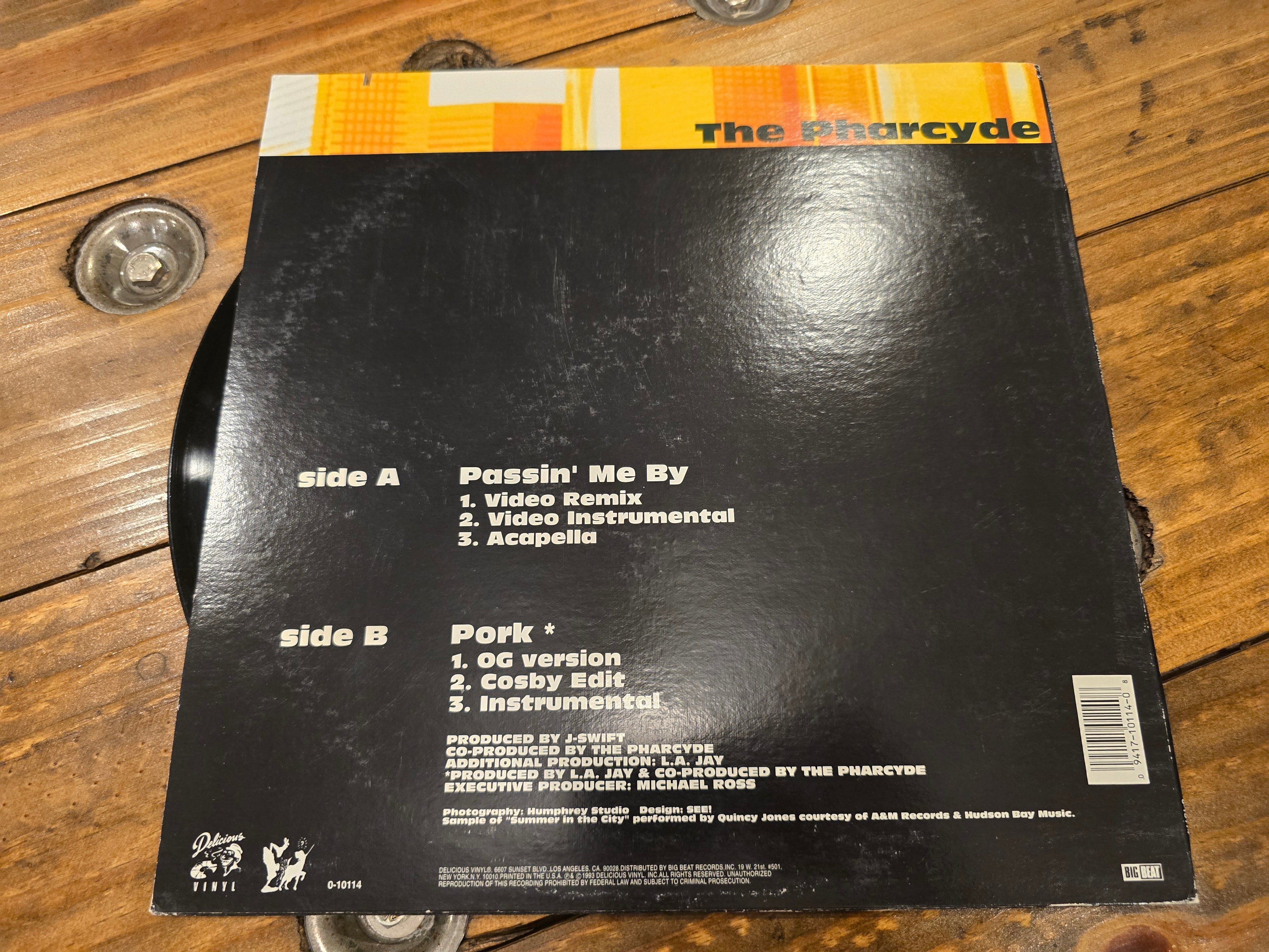 The Pharcyde – Passin' Me By (1993, 12" Single, Delicious Vinyl)