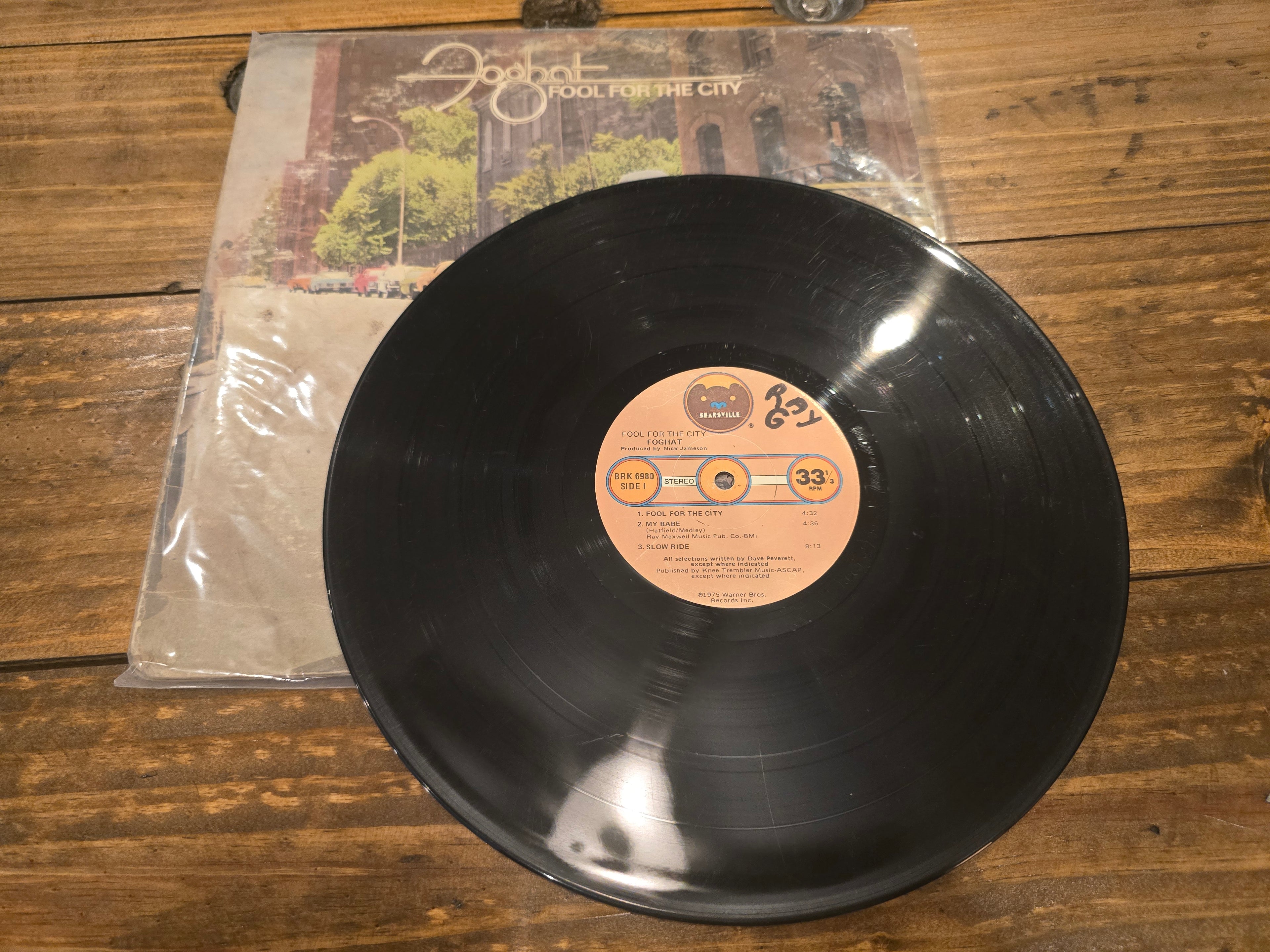 Foghat – Fool for the City (1975, LP, Bearsville Records, BRK-6959)