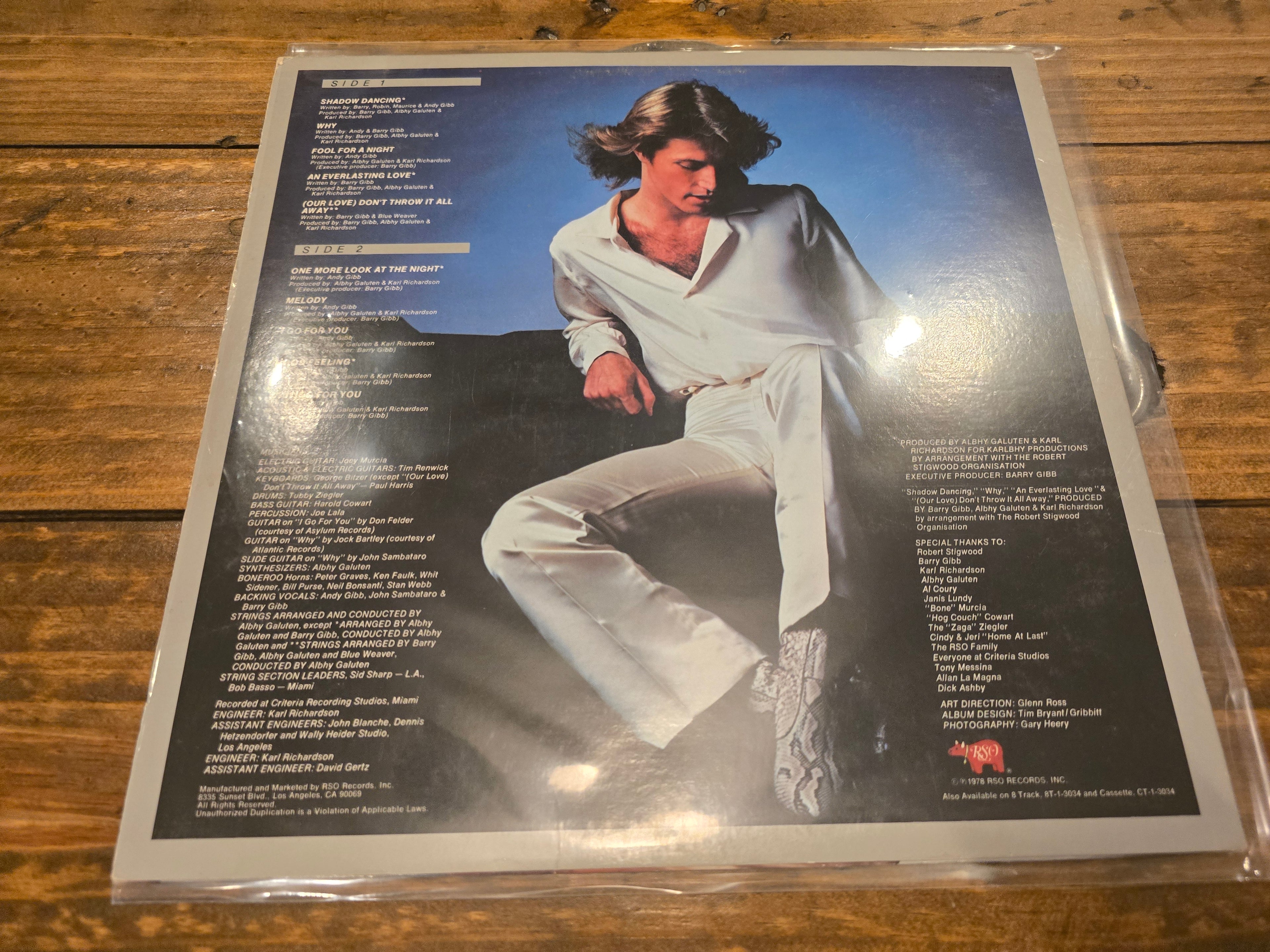 Andy Gibb – Shadow Dancing (1978, LP, RSO Records, RS-1-3034)