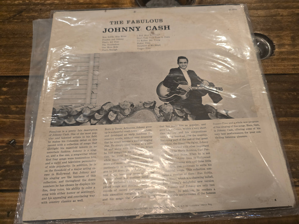 Johnny Cash – The Fabulous Johnny Cash (1958, LP, Columbia Records, LE-10063)