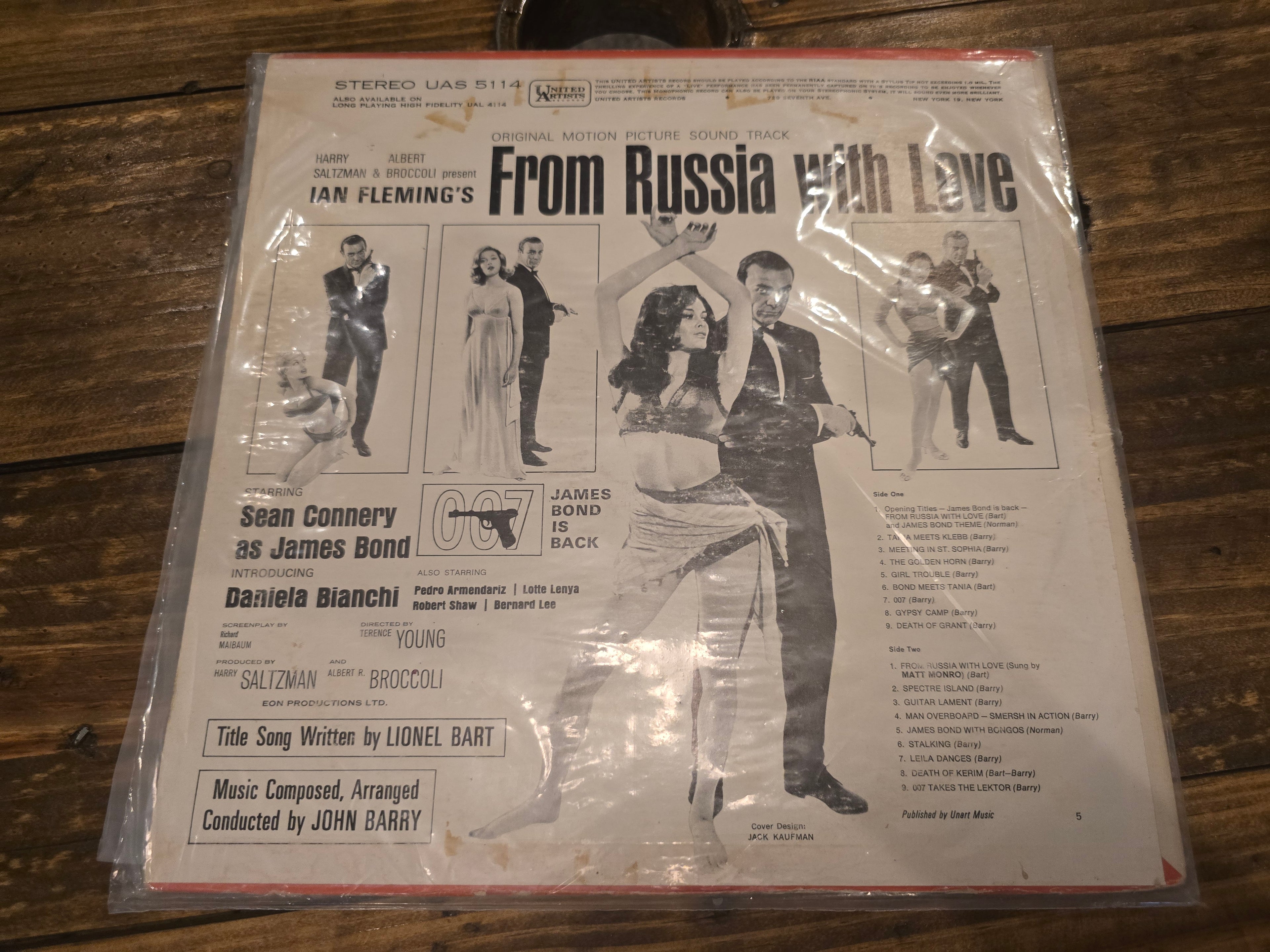 John Barry – From Russia with Love (1963, LP, United Artists Records, UAS-5114-B)
