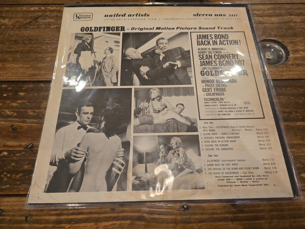 John Barry – Goldfinger (1964, LP, United Artists Records, UAS-5117-A)