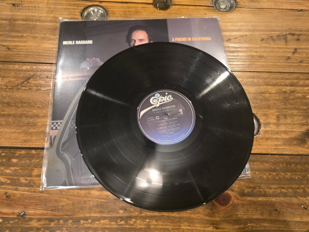 Merle Haggard – A Friend in California (1986, LP, Epic Records, E-40286)