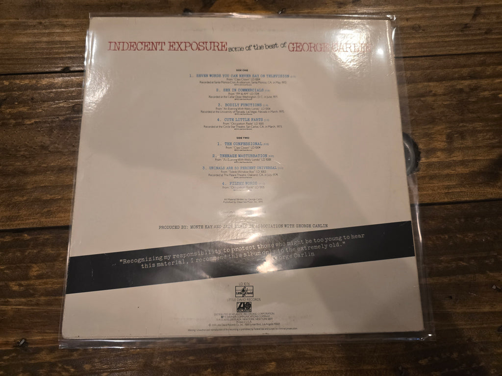 George Carlin – Indecent Exposure (1978, LP, Little David Records, LD-1076)