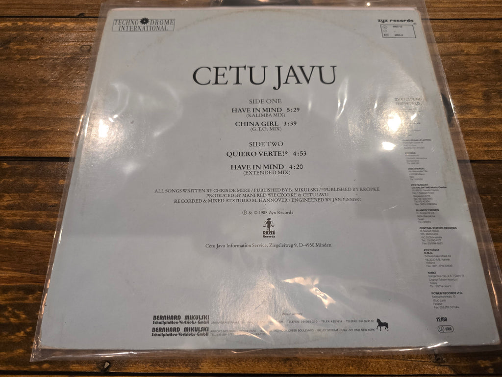 Cetu Javu – Have in Mind (1987, 12", ZYX Records, ZYX 6053-12)