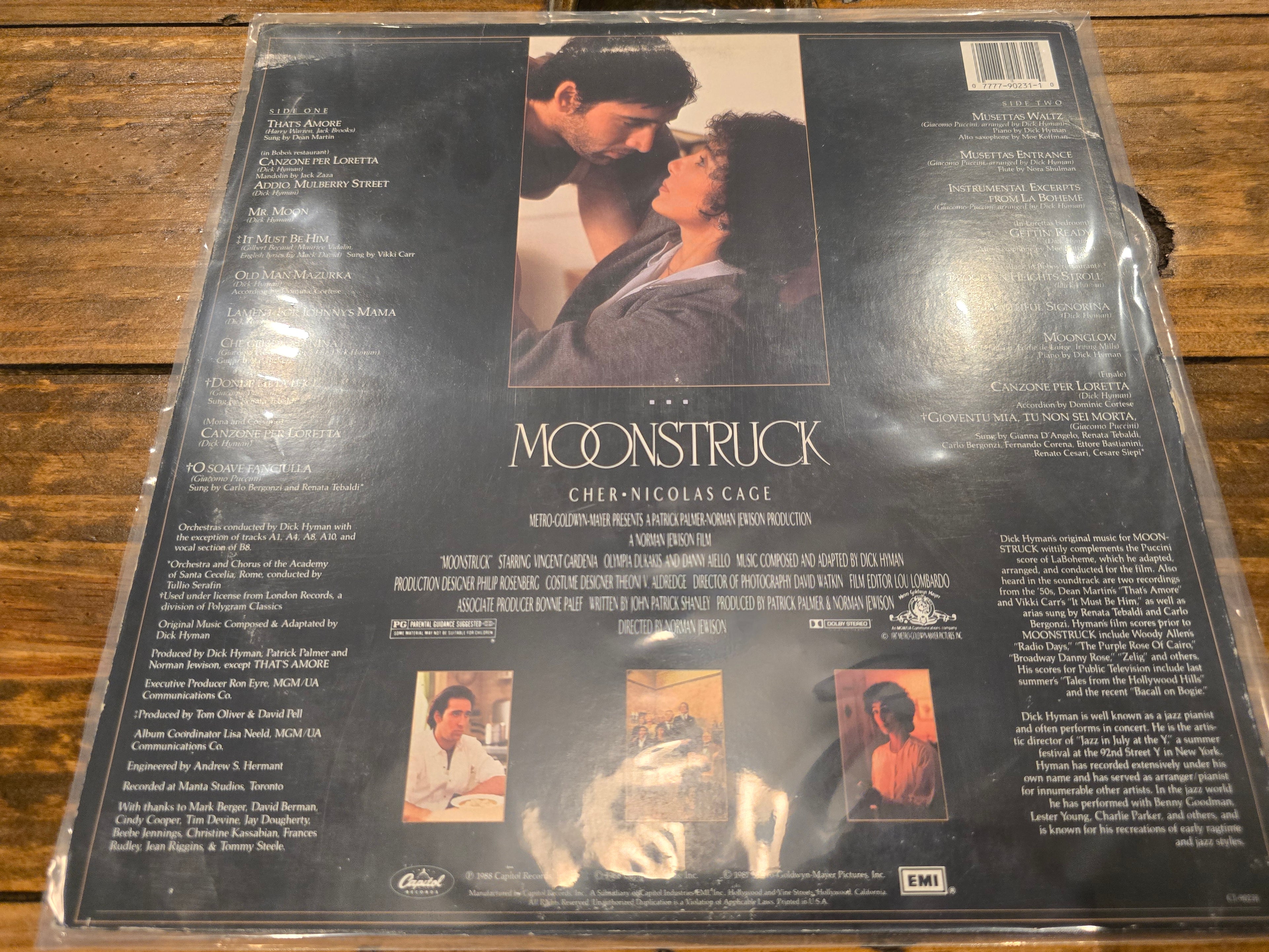 Various – Moonstruck (Original Motion Picture Soundtrack) (1987, LP, Capitol Records, C1-90231)
