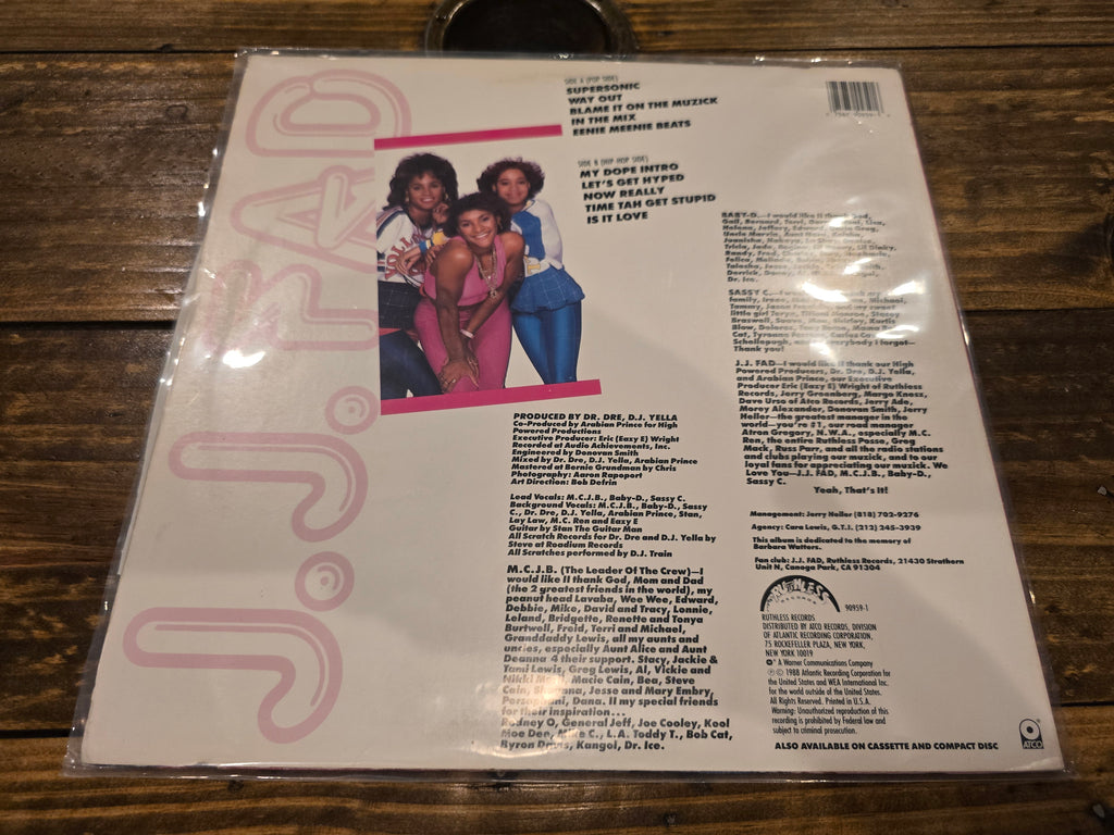 J.J. Fad – Supersonic (1988, LP, Ruthless/Atco Records, 90959-1)