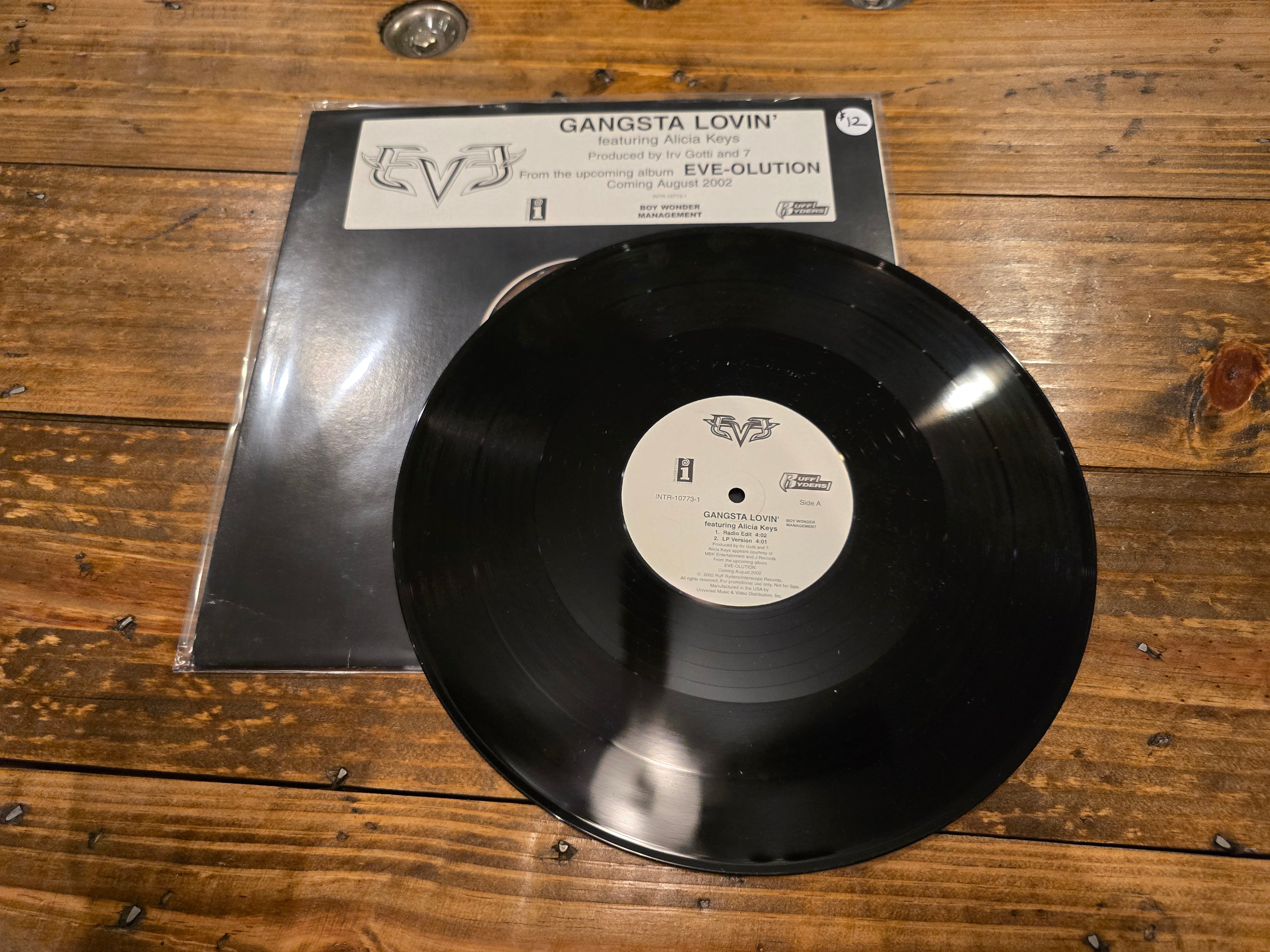 Alicia Keys – Gangsta Lovin' (12" Single, Ruff Ryders, INTR-10773)