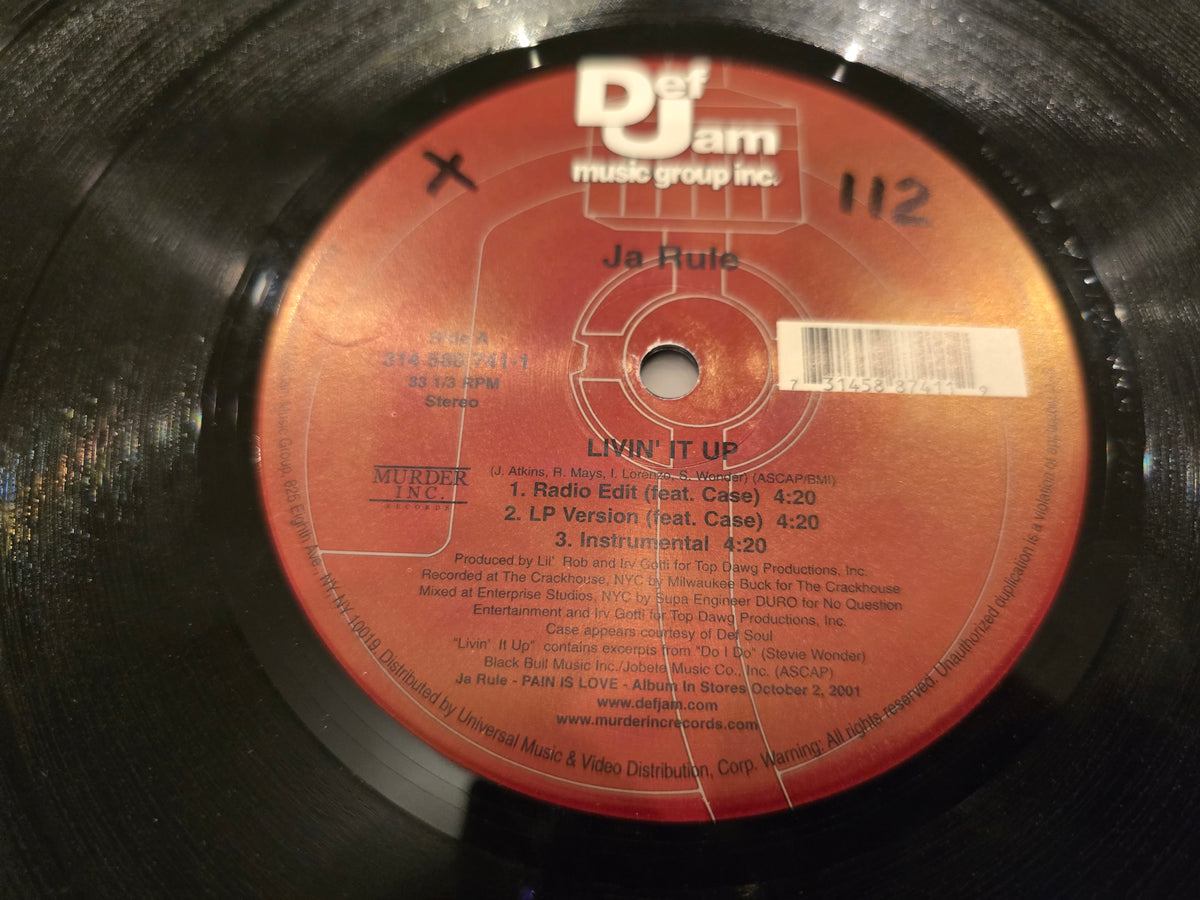 Ja Rule – Livin' It Up (12" Single, Murder Inc., 314 588 741-1)