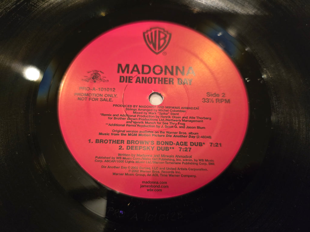 Madonna – Die Another Day (12" Single, Warner Bros. Records, PRO-A-101012)