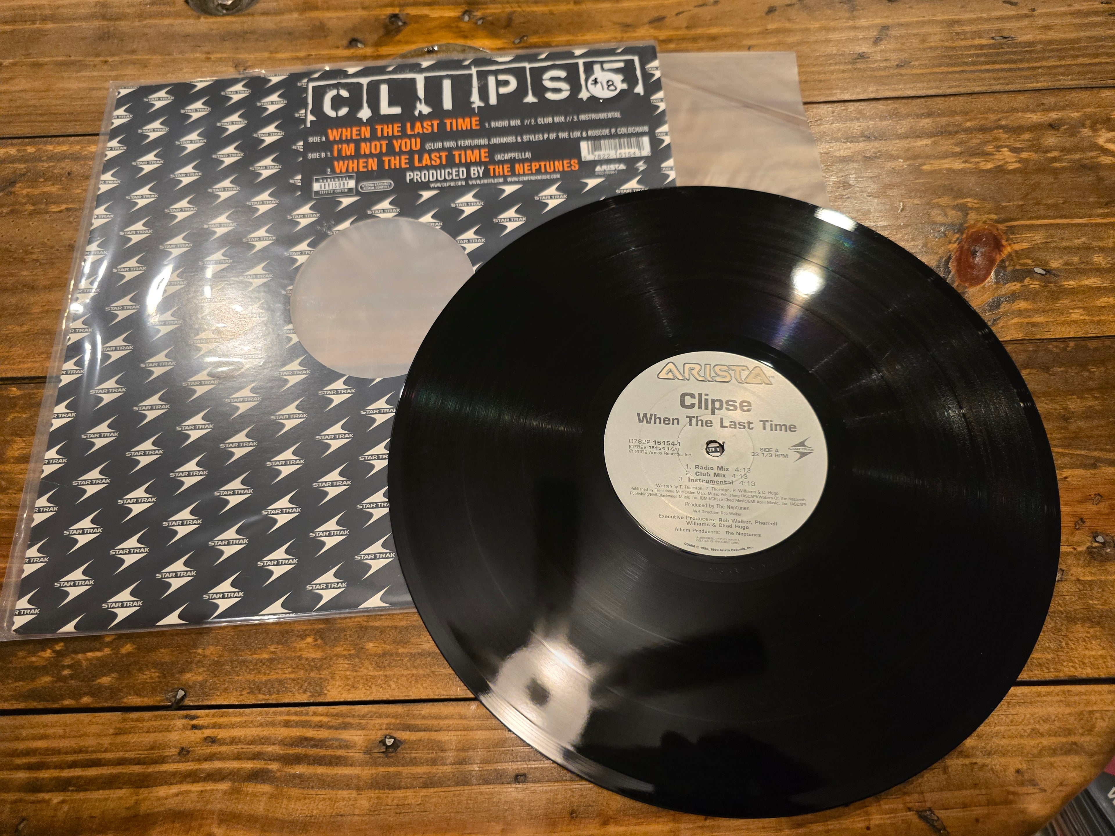 Clipse – When Was the Last Time (12" Single, Arista Records, 07822-15154-1)