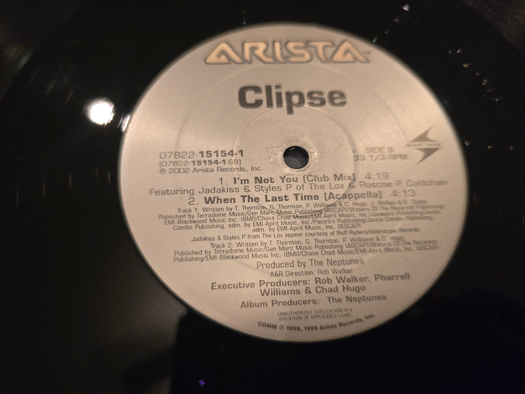 Clipse – When Was the Last Time (12" Single, Arista Records, 07822-15154-1)