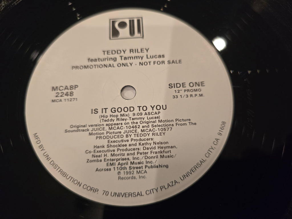 Teddy Riley featuring Tammy Lucas – Is It Good to You (12" Single, MCA Records, MCA8P)