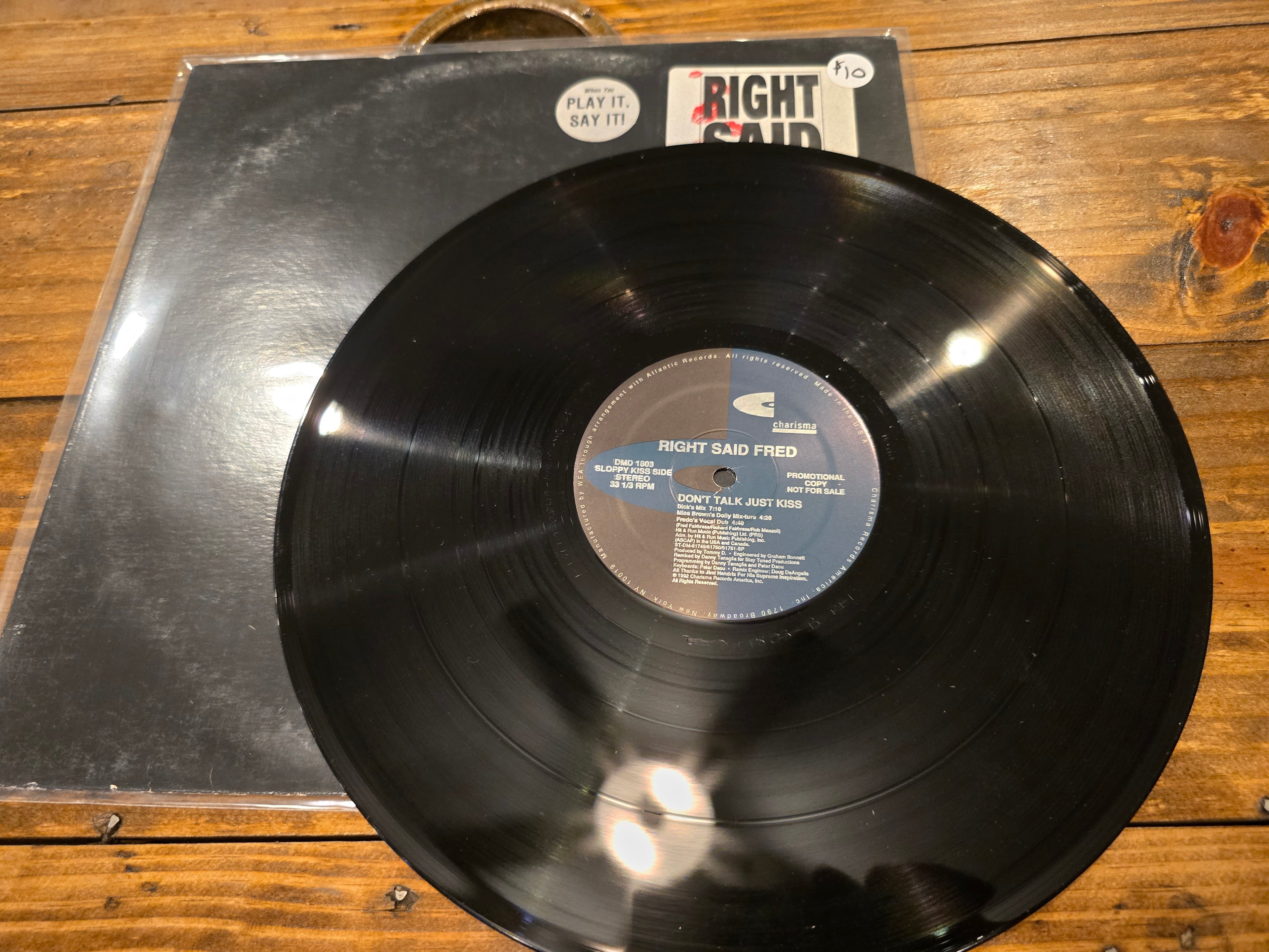 Right Said Fred – Don't Talk Just Kiss (US Promo 12" Single, Charisma/Virgin DMD 1803, 1992)