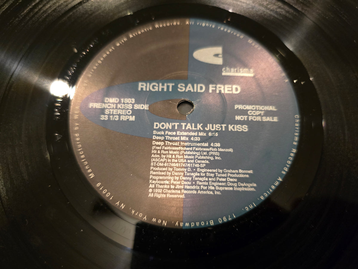 Right Said Fred – Don't Talk Just Kiss (US Promo 12" Single, Charisma/Virgin DMD 1803, 1992)