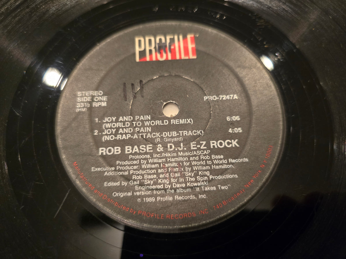 Rob Base & DJ E-Z Rock – Joy and Pain (US 12" Single, Profile Records PRO 7247A, 1988)