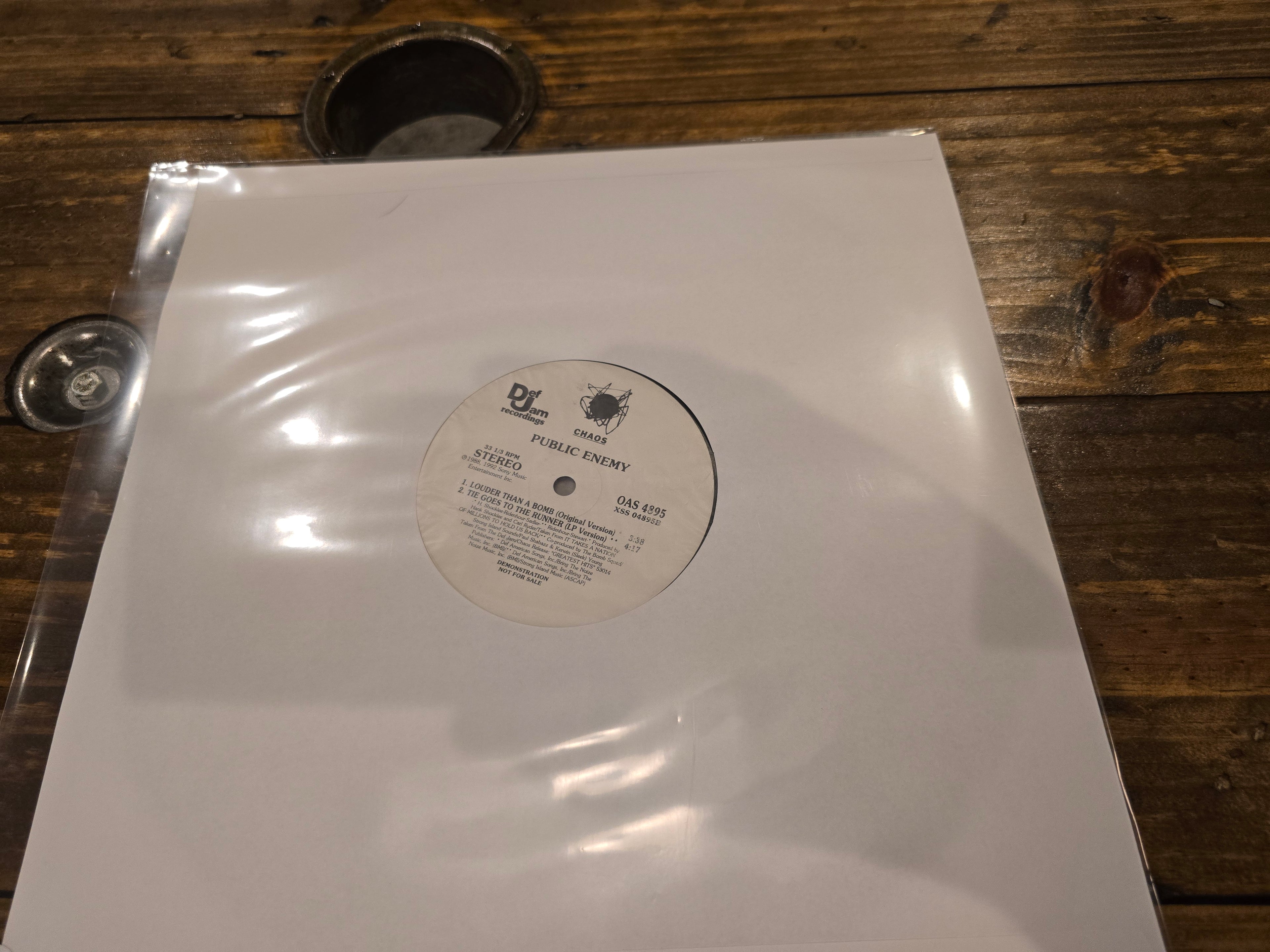 Public Enemy – Louder Than a Bomb (12", Def Jam OAS-4895, SRC Pressing, White Sleeve)