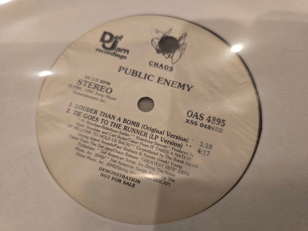 Public Enemy – Louder Than a Bomb (12", Def Jam OAS-4895, SRC Pressing, White Sleeve)