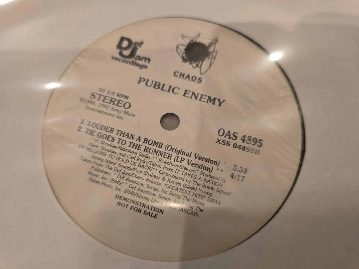 Public Enemy – Louder Than a Bomb (12", Def Jam OAS-4895, SRC Pressing, White Sleeve)