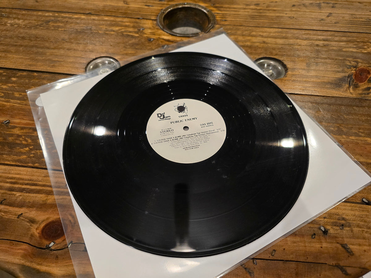 Public Enemy – Louder Than a Bomb (12", Def Jam OAS-4895, SRC Pressing, White Sleeve)