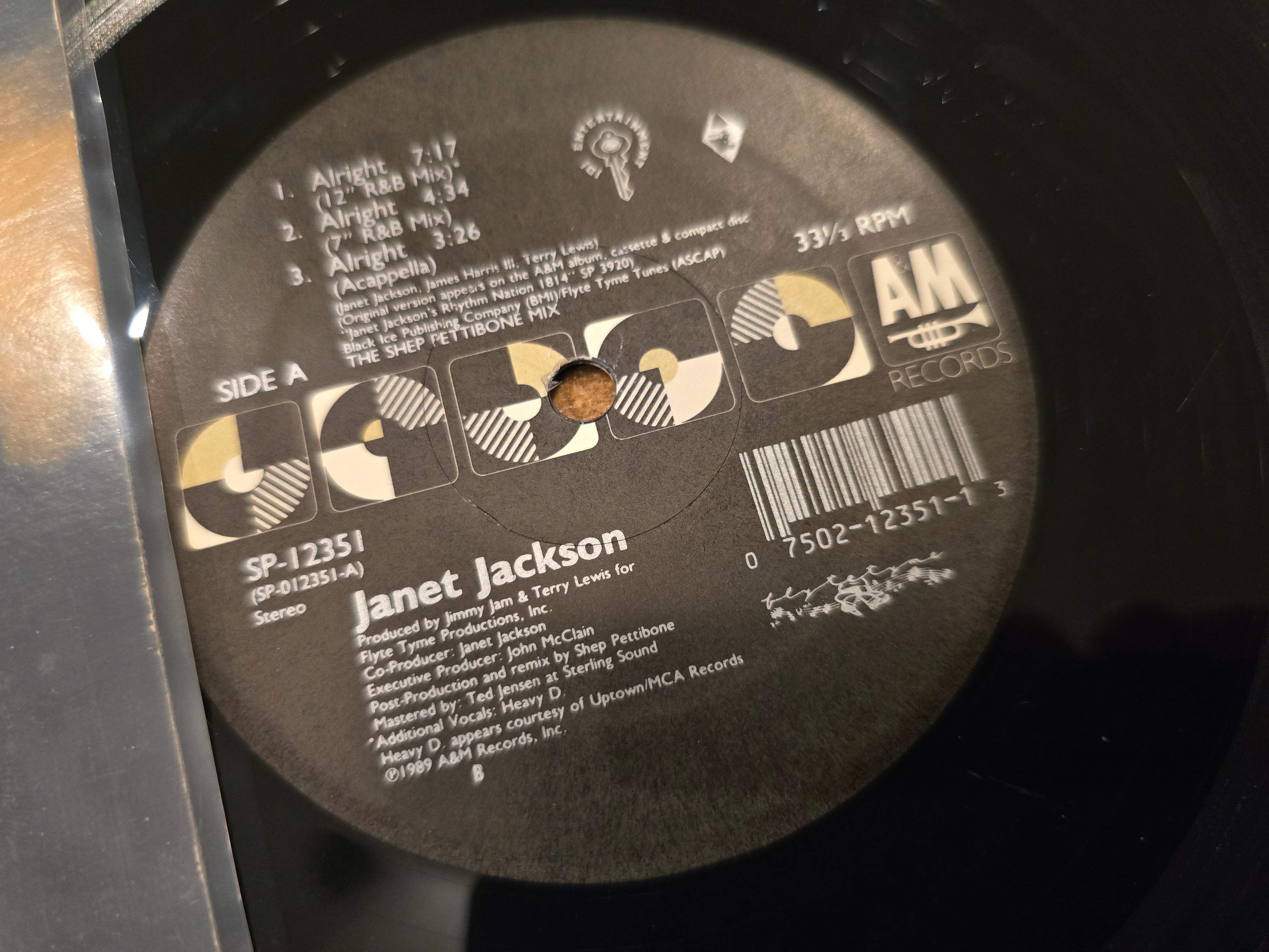 Janet Jackson – Alright (1990, 12" Single, A&M Records, SP-12351)