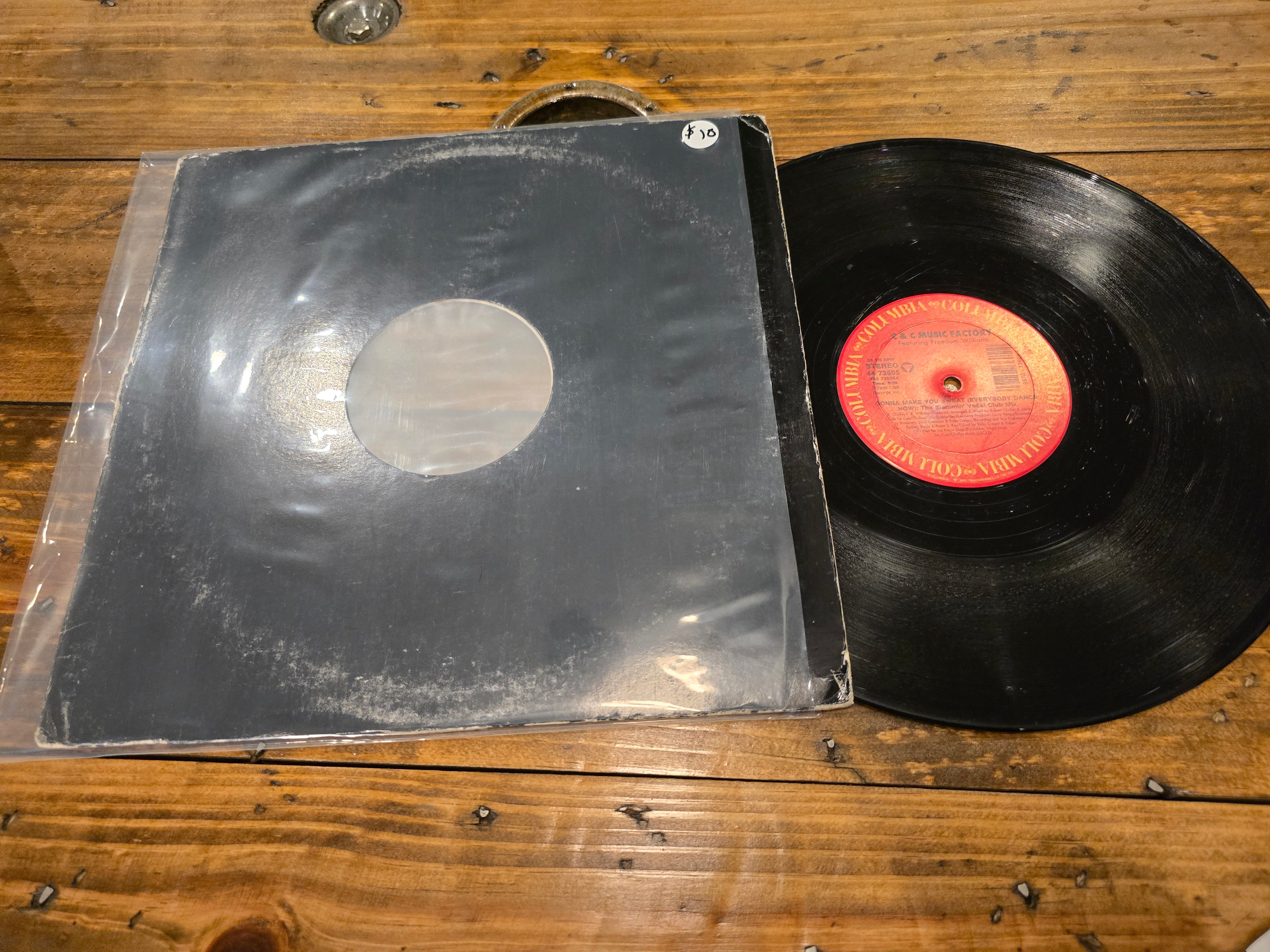 C&C Music Factory – Gonna Make You Sweat (Everybody Dance Now) (1990, 12" Single, Columbia, 44 73605)