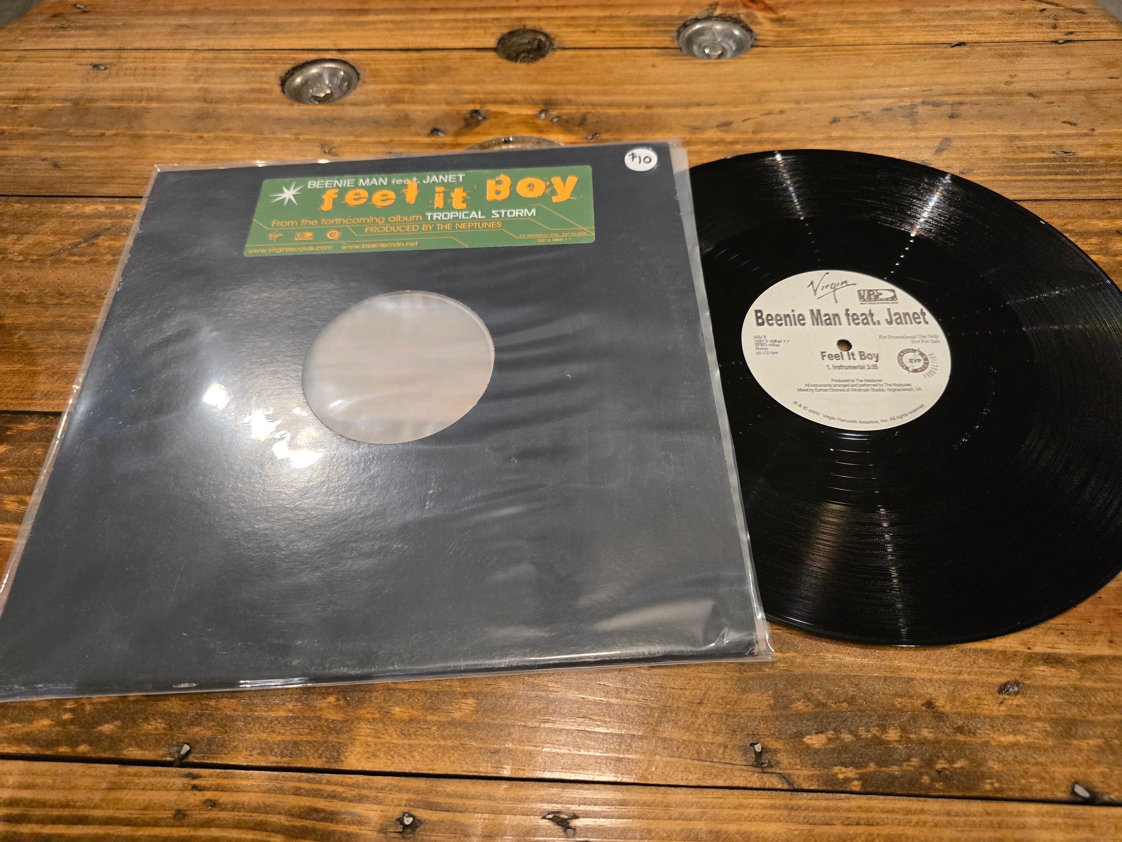 Beenie Man feat. Janet – Feel It Boy (2002, 12" Single, Promo, Virgin Records, SPRO-16841)