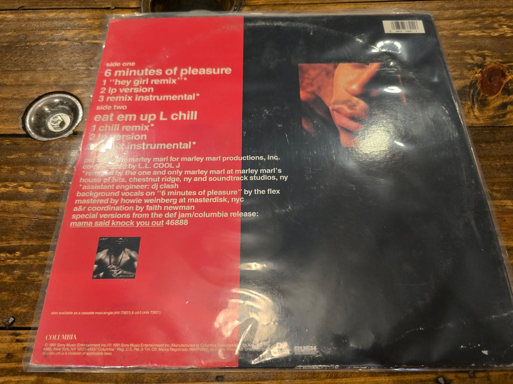 LL Cool J – 6 Minutes of Pleasure / Eat 'Em Up L Chill (1991, 12" Single, Def Jam Recordings, 44 73621)