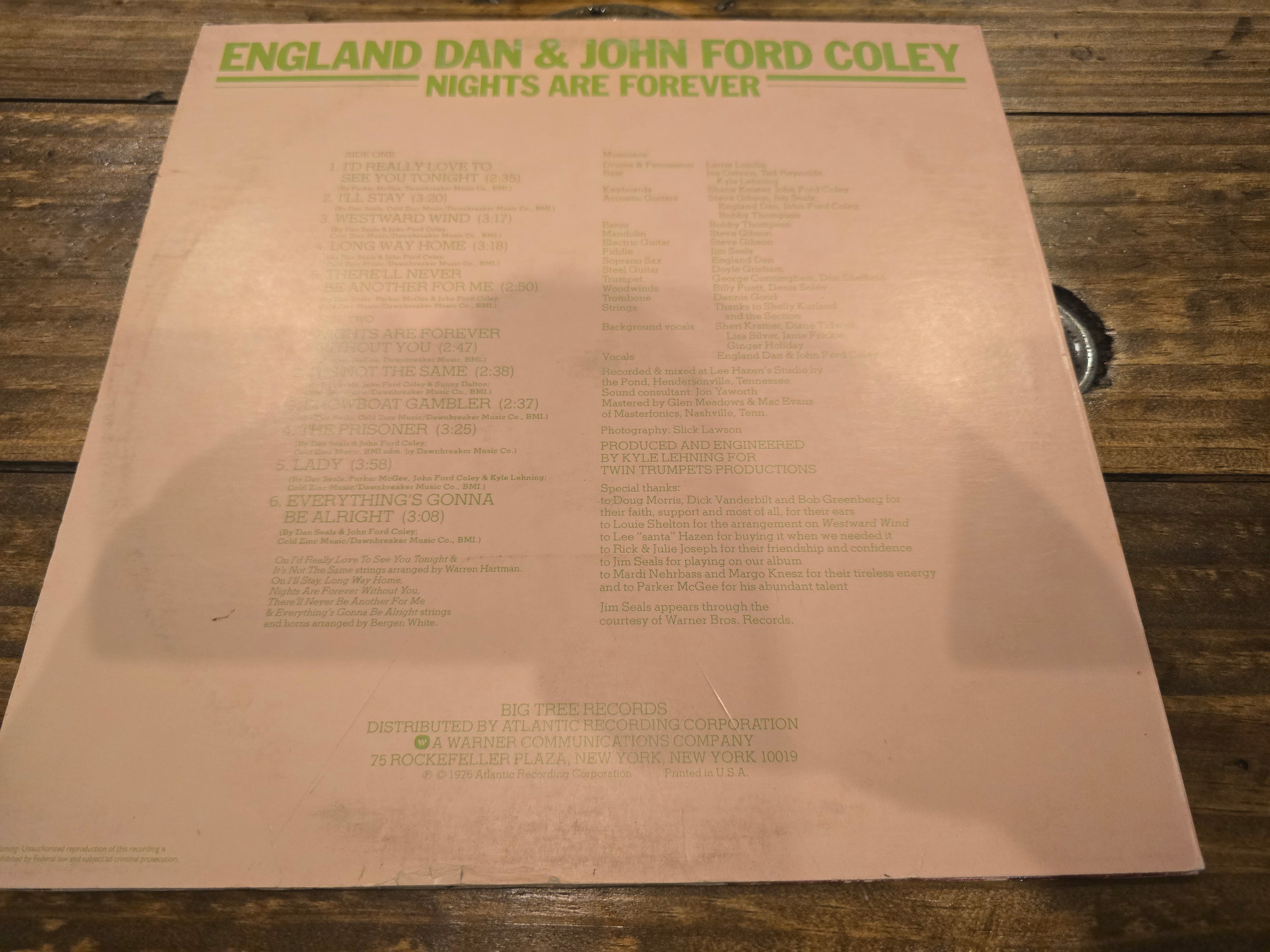 England Dan & John Ford Coley – Nights Are Forever (BT 89517)