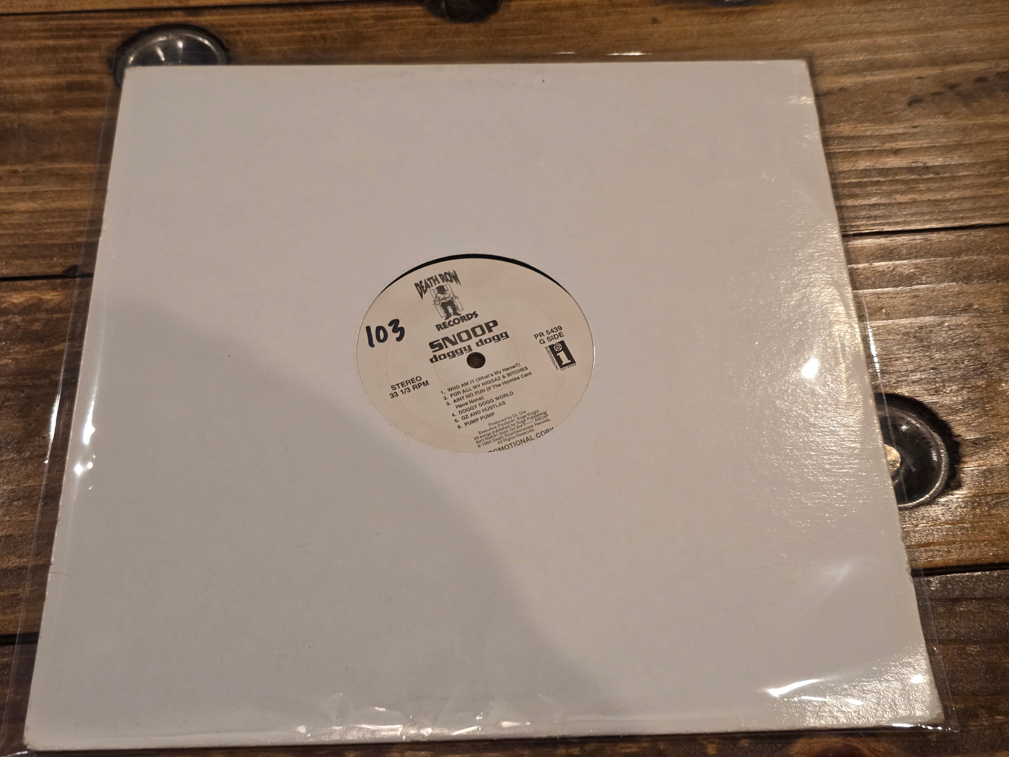 Snoop Doggy Dogg – Doggystyle (Original US White Label Promo LP, Death Row/Interscope PR 5439, 1993)