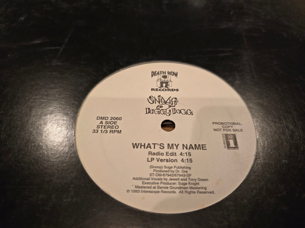 Snoop Doggy Dogg – What's My Name? (US Radio Promo 12" Single, Death Row/Interscope DMD 2060, SRC First Stamper)