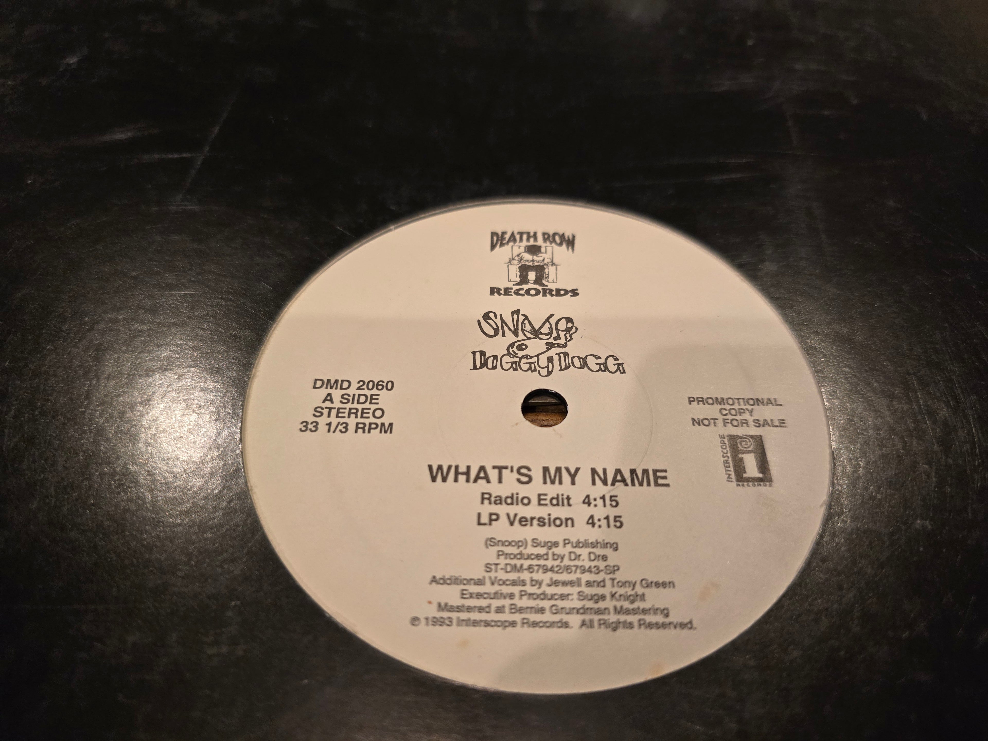 Snoop Doggy Dogg – What's My Name? (US Radio Promo 12" Single, Death Row/Interscope DMD 2060, SRC First Stamper)