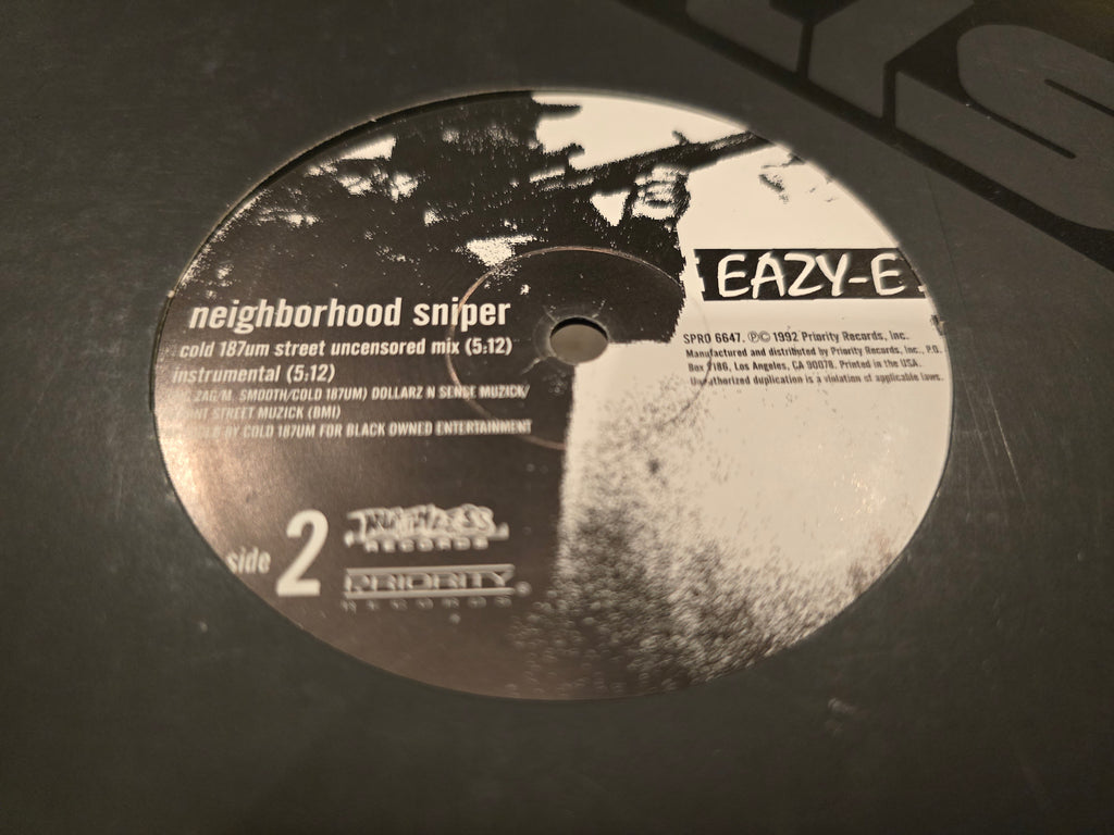 Eazy-E – Only If You Want It / Neighborhood Sniper (US Promo 12" Single, Ruthless/Interscope SPRO 6647, Rainbo Records)