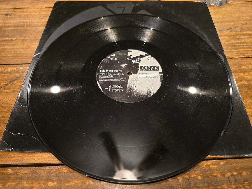Eazy-E – Only If You Want It / Neighborhood Sniper (US Promo 12" Single, Ruthless/Interscope SPRO 6647, Rainbo Records)
