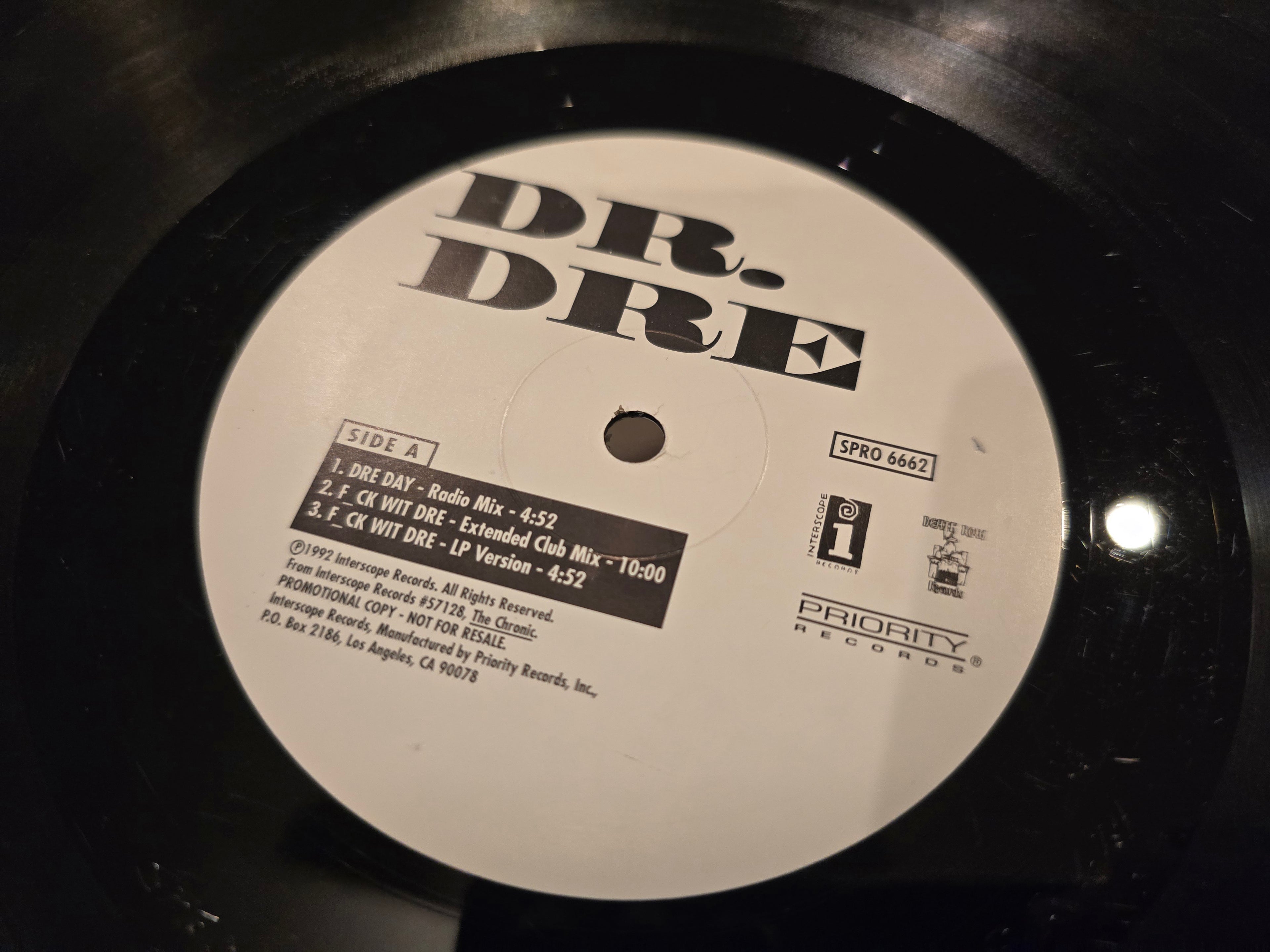 Dr. Dre – Nuthin' But A 'G' Thang / Dre Day (US Promo 12", Interscope SPRO 6662, Allied/Rainbo, Extended Side B Variant)