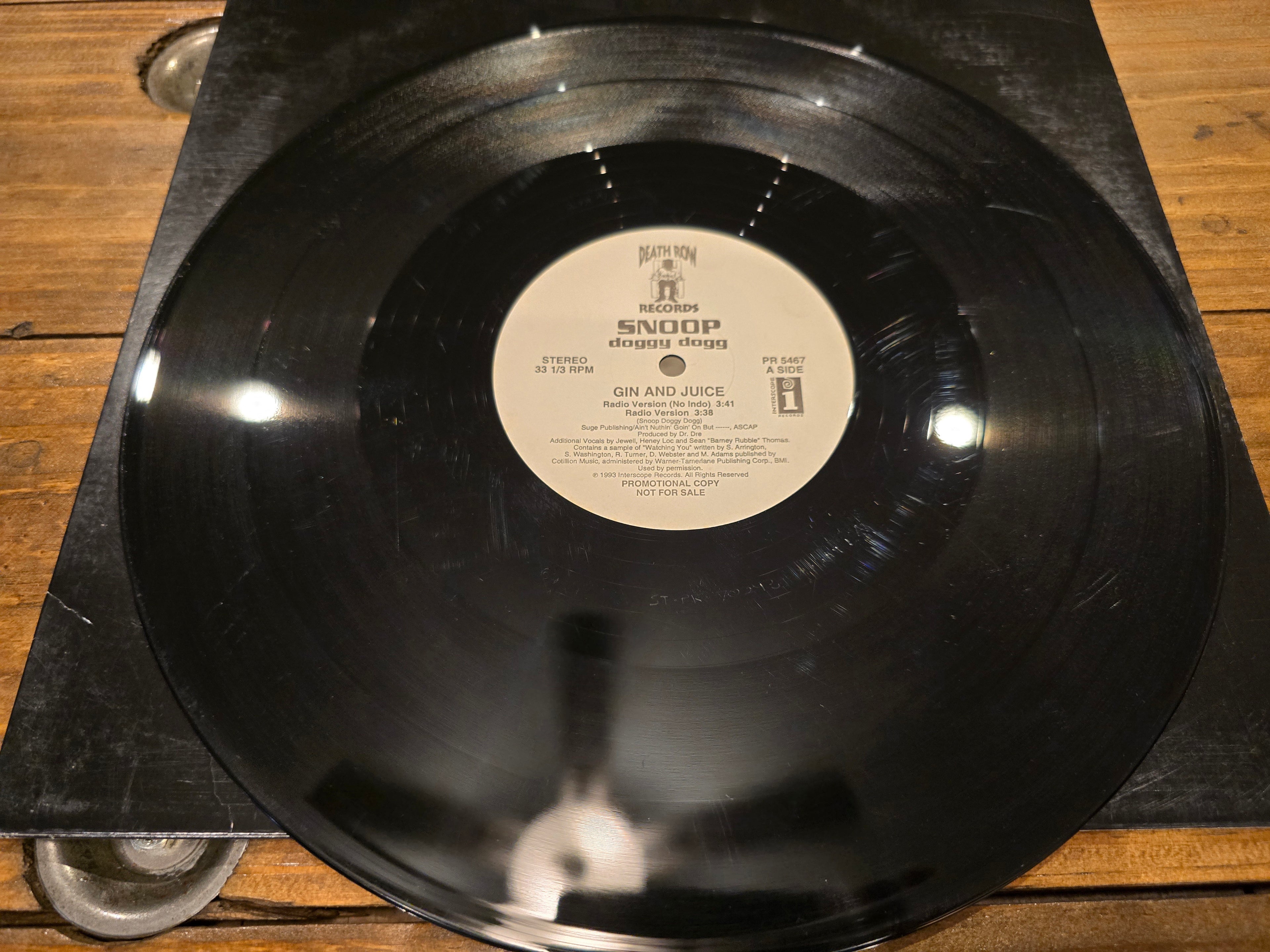 Snoop Doggy Dogg – Gin and Juice (US Radio Promo 12" Single, Death Row/Interscope PR 5467, SRC Pressing)