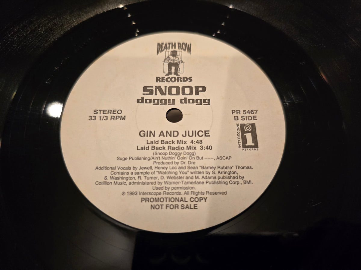 Snoop Doggy Dogg – Gin and Juice (US Radio Promo 12" Single, Death Row/Interscope PR 5467, SRC Pressing)