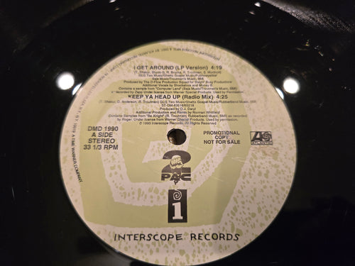 2Pac – Keep Ya Head Up (US Radio Promo 12", Death Row/Interscope DMD 1990, DMM First Stamper, SRC Pressing)