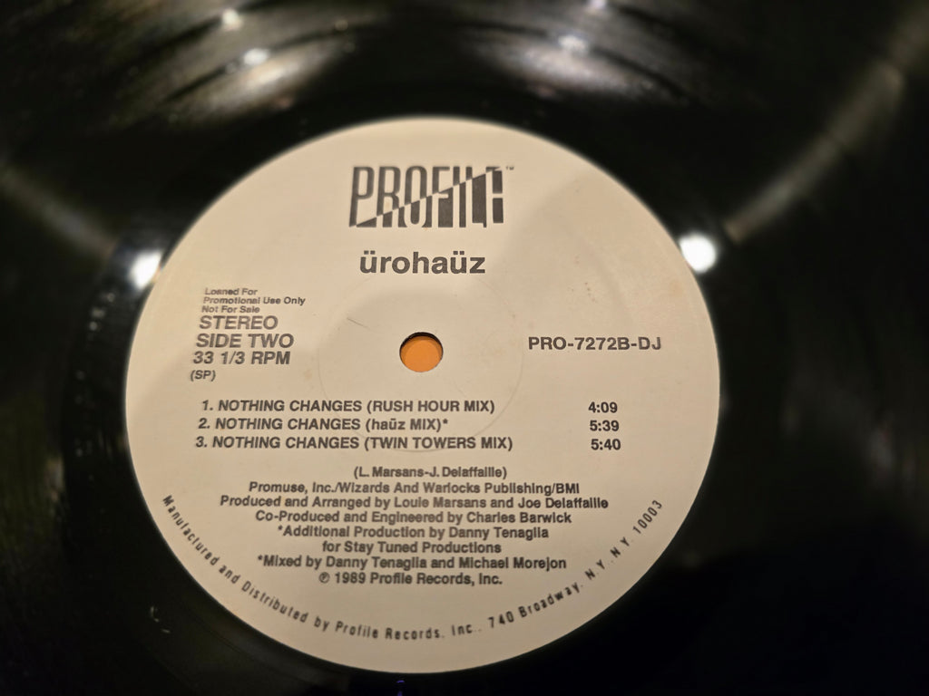 Rohauz / Urohauz – Nothing Changes (DJ Promo 12", 1989 Electronic House, PRO-7272-DJ)