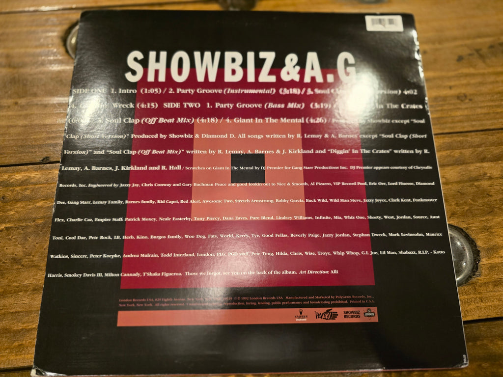Showbiz & A.G. – Party Groove / Soul Clap EP (Original US Pressing, Payday 422-828-309-1, SRC / Masterdisk)