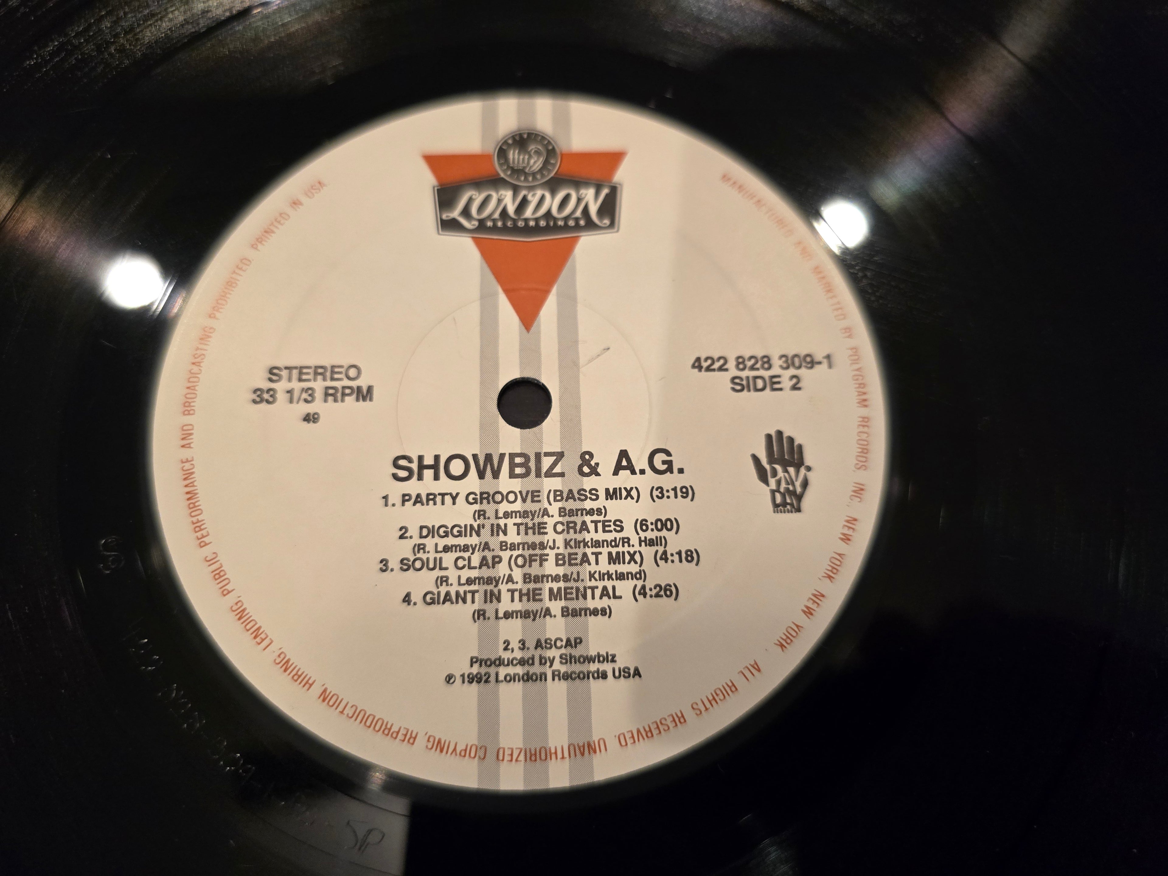 Showbiz & A.G. – Party Groove / Soul Clap EP (Original US Pressing, Payday 422-828-309-1, SRC / Masterdisk)