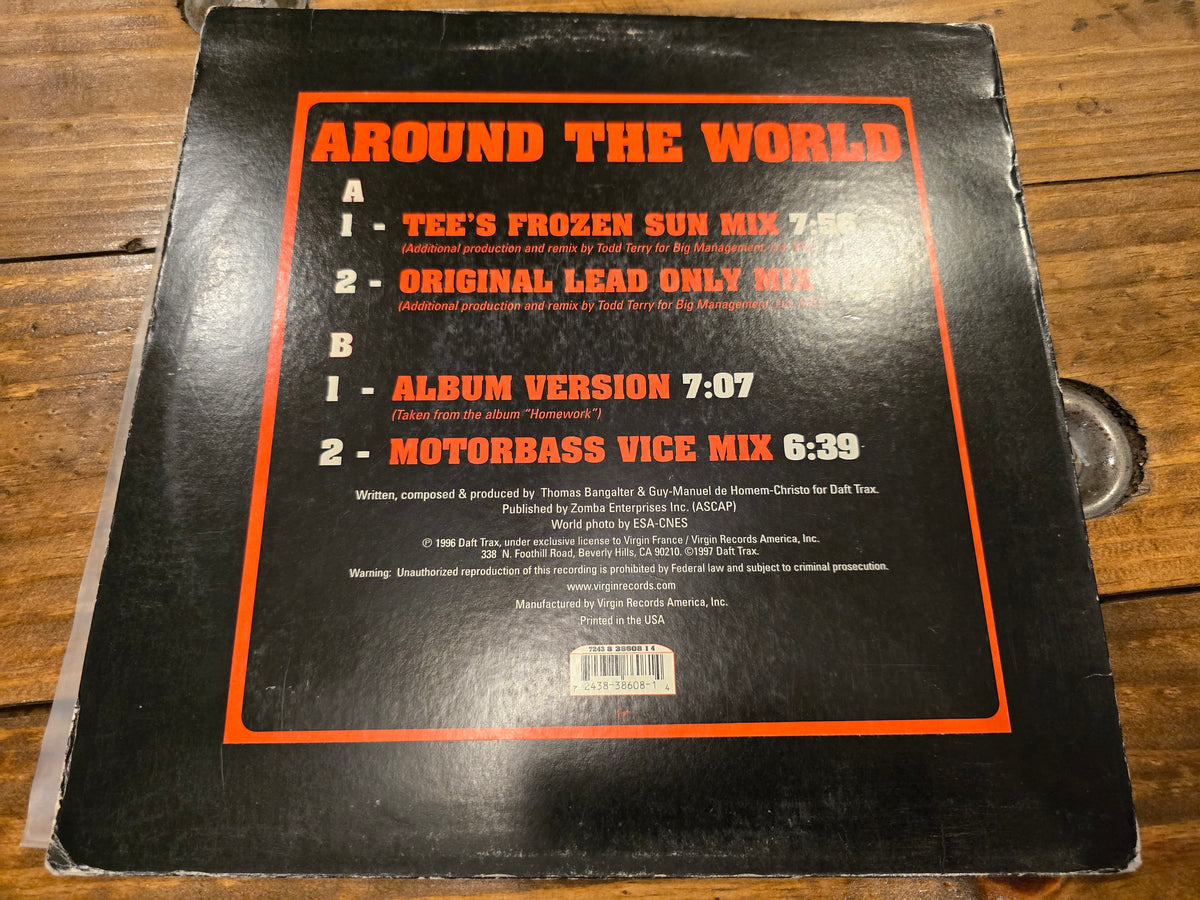Daft Punk – Around the World (Original French Pressing 12", Virgin Y-38608 / 7243 8 38608 1 3)