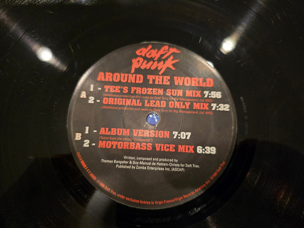 Daft Punk – Around the World (Original French Pressing 12", Virgin Y-38608 / 7243 8 38608 1 3)